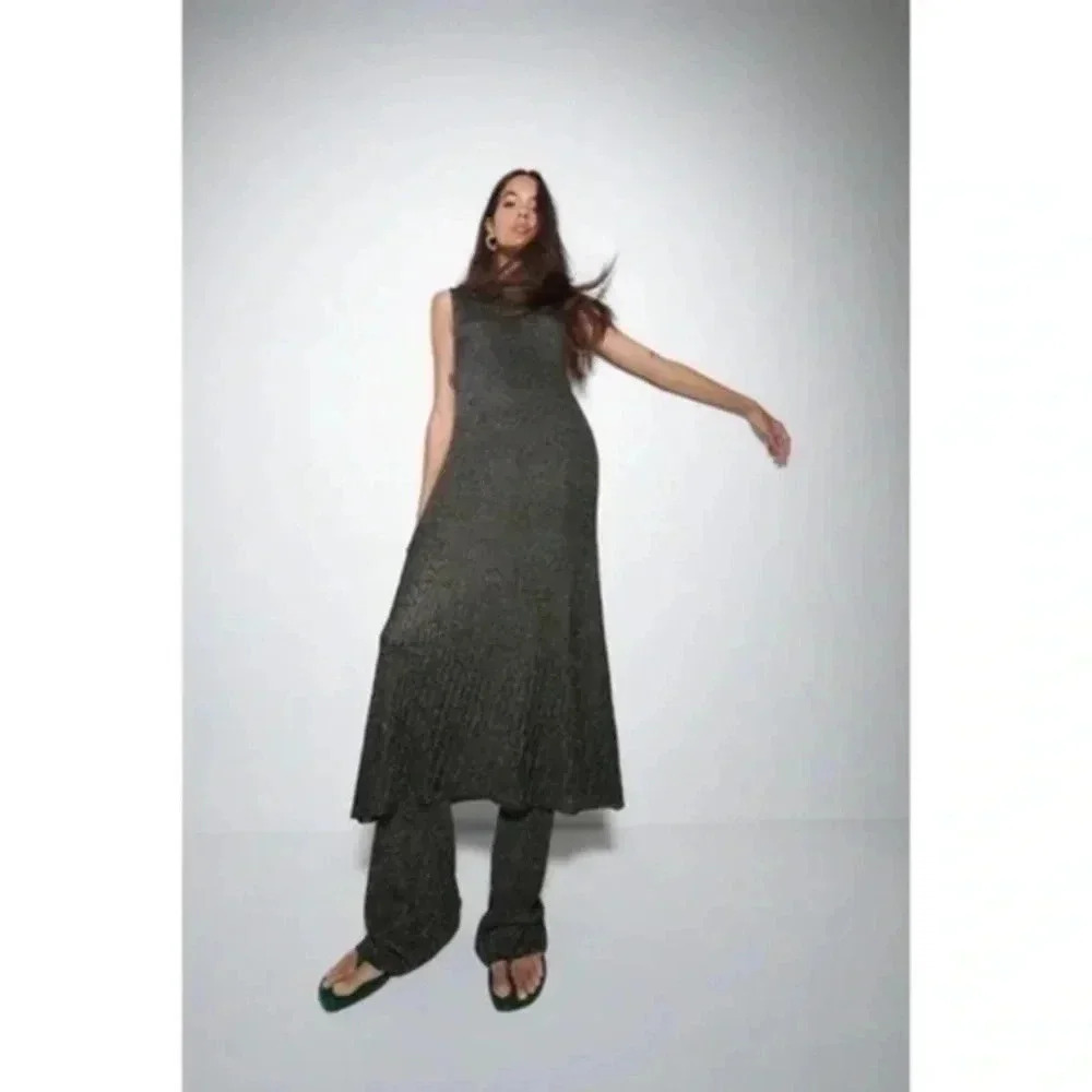 Zara metallic thread knit pants 3859/006